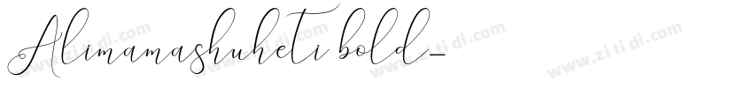 Alimamashuheti bold字体转换